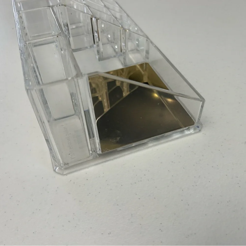 Clear and Gold Makeup Organizer